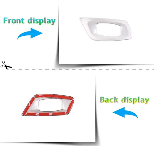 Vista 2 de Pegatinas de acero inoxidable para el marco de la llave del coche, accesorios para BMW X5 E70 X6 E71 2008-2013