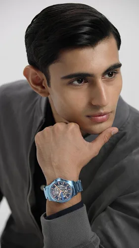 Vista 2 de Armani Exchange AX Men's Automatic Blue Stainless Steel Watch