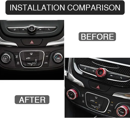 Vista 2 de CARFIB Calcomanías de volumen de CA para Chevrolet Chevy EQUINOX LT, accesorios de control de aire, calcomanías de sincronización automática, tapas