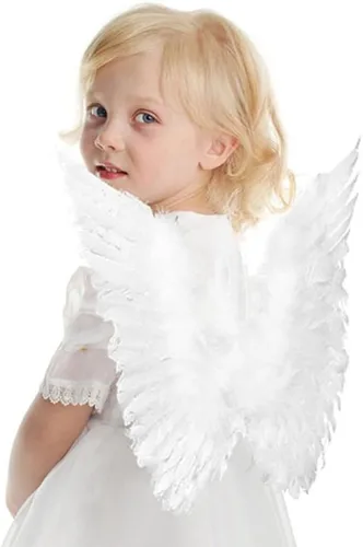 Vista 6 de Tkocisa Alas de ángel de Halloween alas de plumas disfraces de ángel de Halloween