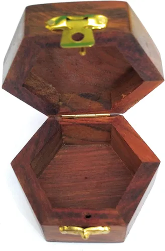 Vista 4 de UP24INTO7 Joyero pequeño redondo hecho a mano, mini organizador de viaje, estuche de almacenamiento portátil para anillos, aretes, ideas de regalos