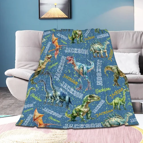 Vista 19 de Manta de bebé de esqueletos de dinosaurios de neón retro de los años 80, regalos para niños y niñas, decoración de dinosaurios, felpa suave