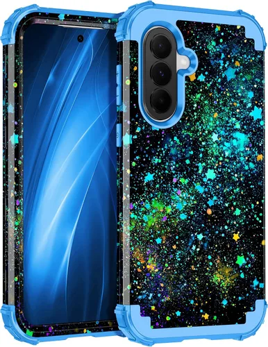 Vista 91 de Miqala Funda para Galaxy A14 5G, que brilla en la oscuridad, tres capas, resistente, a prueba de golpes, protección completa, parachoques