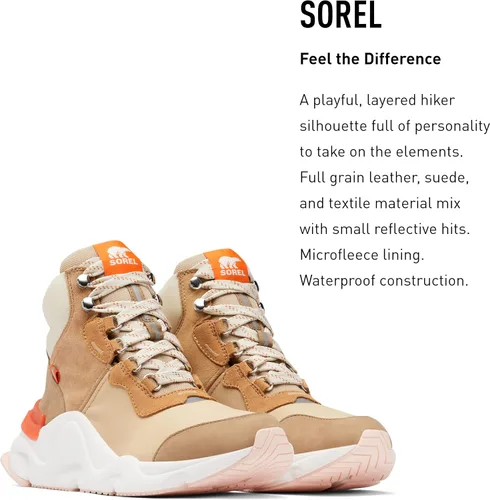 Vista 3 de Sorel Botas Kinetic RNEGD Conquest para mujer, botas de invierno de cuero impermeables