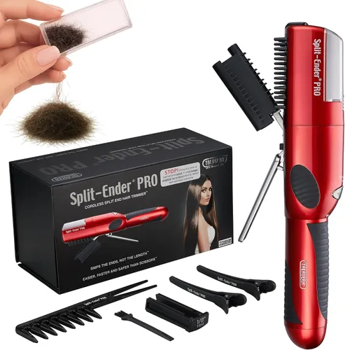 Vista 14 de Split-Ender PRO - Herramienta de Belleza Profesional Original - Recortadora de Puntas Abiertas Inalámbrica para Cabello Dañado, Seco, Quebradizo
