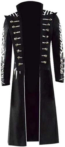 Vista 4 de Vergil DMC 5 - Chaqueta de cosplay para hombre, abrigo Virgil, chaleco para disfraz de Halloween