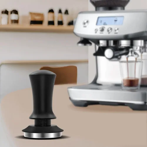 Vista 7 de Mcbazel Tamper de café expreso de 2.087 in, manipulador de café barista prémium con resorte de 25 libras, base de acero inoxidable 100%