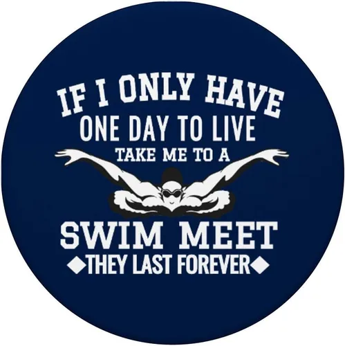 Vista 3 de Natación para amante de la niña, diseño de amante de la natación, color azul y blanco, para cumpleaños, PopSockets, agarre y soporte para teléfonos