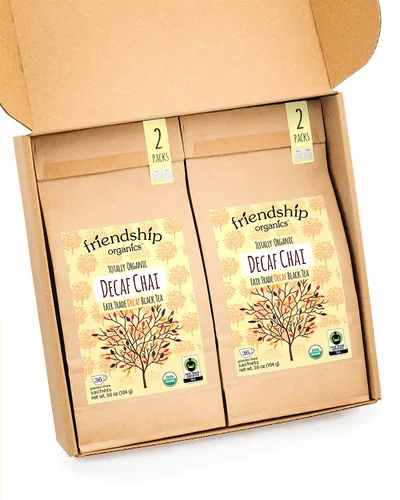 Vista 8 de Friendship Organics Bolsas de té Chai descafeinadas, orgánicas y de comercio justo, 20