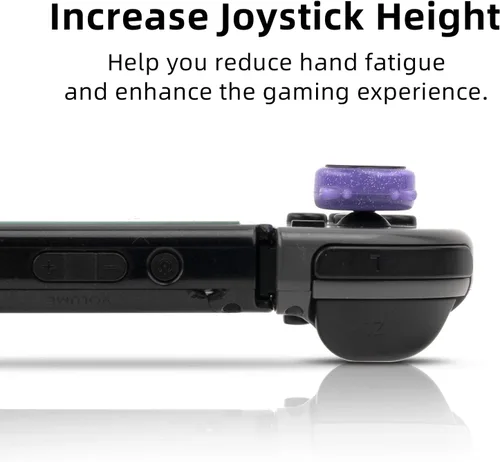 Vista 4 de GeekShare 4 tapas de agarre para el pulgar de Halloween de fantasma funda de silicona suave compatible con Nintendo Switch OLED y Switch Lite
