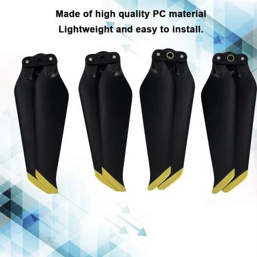 Vista 9 de 2 pares de hélices plegables, accesorios de hélices de liberación rápida compatibles con MAVIC 2 PRO / ZOOM RC Drone (dorado)