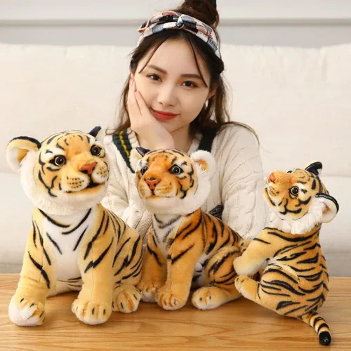 Vista 8 de GUDVES Tiger Tale Toys - Peluche de tigre blanco de 7.8 pulgadas, bonito y realista regalo para niños