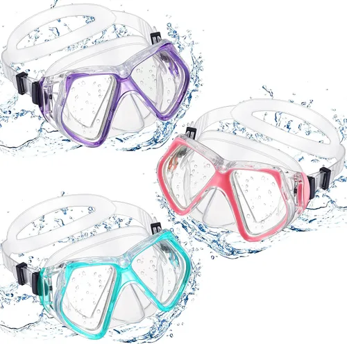 Vista 11 de Fabbay Gafas de buceo con cubierta para la nariz, gafas de natación para adultos, esnórquel, paquete de gafas de natación para jóvenes, hombres