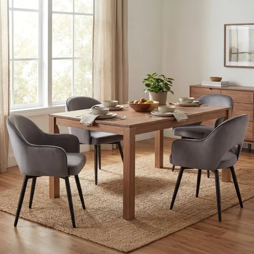 Vista 15 de HEAH-YO Juego de 2 sillas decorativas giratorias modernas, sillas de comedor de piel sintética con reposabrazos y patas de metal negro, sillas