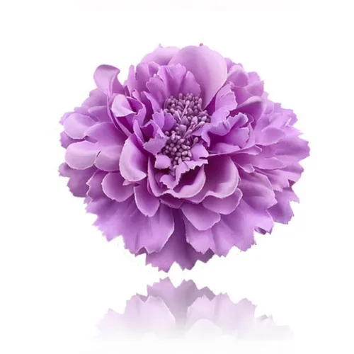 Vista 8 de Pinza para el pelo de flor de peonía bohemia, azul, accesorios para el cabello, mujer