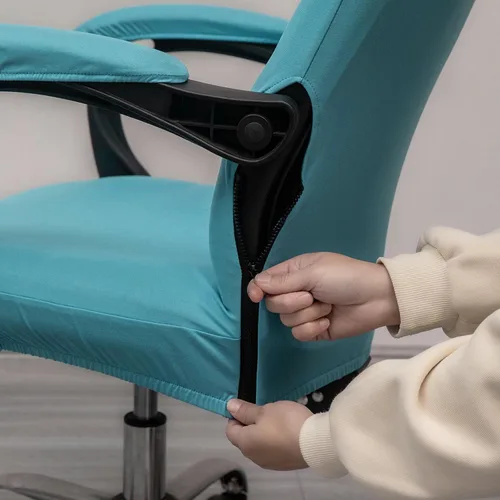 Vista 5 de Melaluxe Funda para silla de oficina con fundas para brazos - Funda elástica universal para silla de escritorio, fundas para silla de computadora