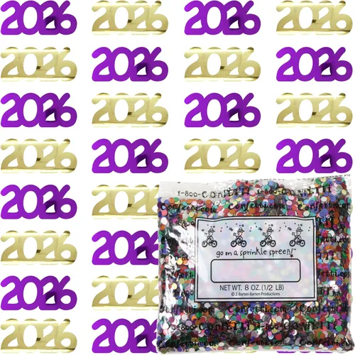 Vista 58 de Confetti Year 2023 Blue Royal, Orange Combo - 2 bolsas de media onza (1 oz)