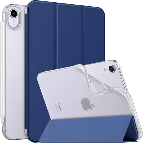 Vista 26 de MoKo Funda para el nuevo iPad mini 7 (A17 Pro) 2024, Funda para iPad mini de 6ª generación 2021 (21,08 cm), Funda para iPad mini 6, Funda trasera