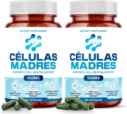 Vista 10 de Suplementos de células madre de 500 mg (60 cápsulas) Natural Anti-Envejecimiento y Longevidad Apoyo con Espirulina y Clorella, Impulsa la Renovación