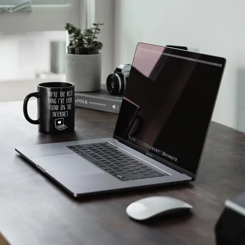 Vista 3 de Dnuiyses Taza de aniversario con texto en inglés "You Are Best Thing I Found On The Internet", regalo romántico de aniversario para mujeres