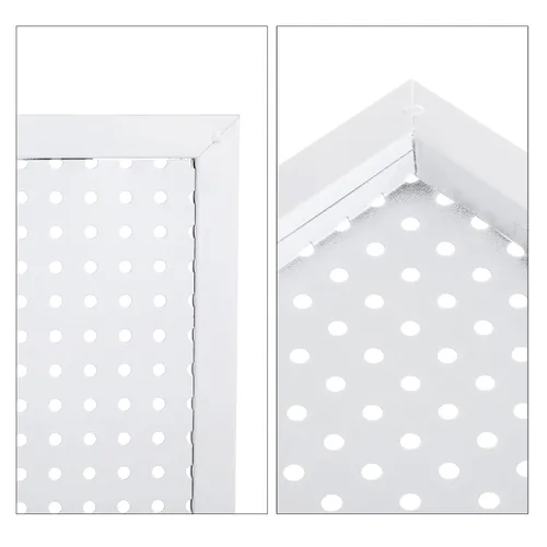 Vista 3 de Yaocom 6 paneles de metal para tablero de clavijas, 48 x 48 pulgadas en total, kit de combinación con ganchos de tablero de clavijas de corazón