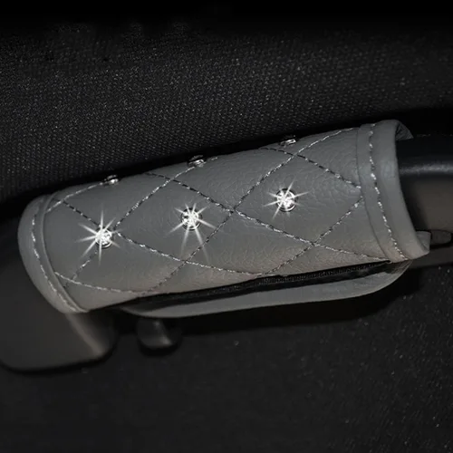 Vista 26 de Paquete de 2 fundas brillantes para manija de puerta de seguridad para automóviles, con cristales brillantes, almohadillas protectoras para manija