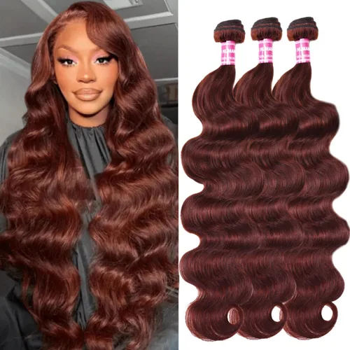Vista 11 de UNICE - 3 extensiones de cabello humano ondulado marrón castaño ombre, brasileño, remy, 8, 10, 10 pulgadas, extensiones de cabello humano ondulado