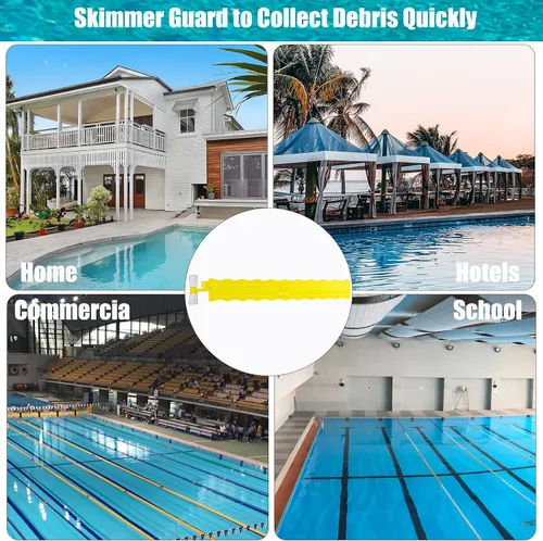 Vista 6 de NICENICY Brazo de desnatador de piscina, protector de desnatador de piscina, desnatador de piscina manos libres para recoger escombros, se adapta a