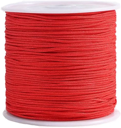 Vista 13 de Cordón de nailon de 0.020 in, hilo de ajuste para nudos chinos, collares, joyería, macramé, cuentas, pulseras de 150 yardas (negro)
