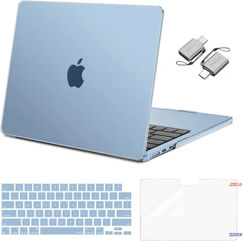 Vista 29 de Mosiso Funda para MacBook Air de 13 y 13.6 pulgadas, 2024, 2023 y 2022, M3 A3113, M2 A2681, Touch ID, carcasa rígida, cubierta de teclado, protector