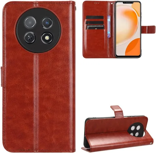 Vista 11 de Funda para Honor X50i, funda de cuero con tapa para Honor X50i 5G CRT-AN00 Case Gold Oro