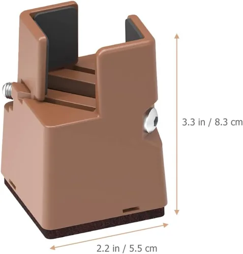Vista 2 de Toddmomy 4 elevadores de silla ajustables con abrazadera de tornillo resistentes para sofá, mesas, muebles de cama, elevadores de silla, patas