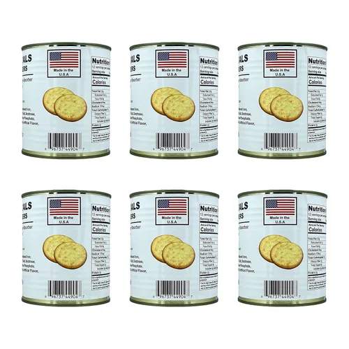 Vista 9 de Future Essentials Pilot - Galletas de pan #2.5 (1 lata) – 12 porciones de alimentos de supervivencia de emergencia 30 años de vida útil