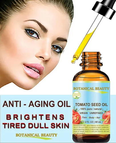 Vista 2 de Botanical Beauty Aceite de semillas de tomate, 100% puro, natural, virgen, sin refinar, aceite portador prensado en frío para cara, piel, cuerpo