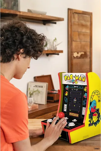 Vista 7 de Arcade1Up Pac-Man Countercade Countertop Arcade Machine with 3 Retro Games, 7" LCD Screen and Full Size Real Feel Joysticks and Buttons, Pantalla
