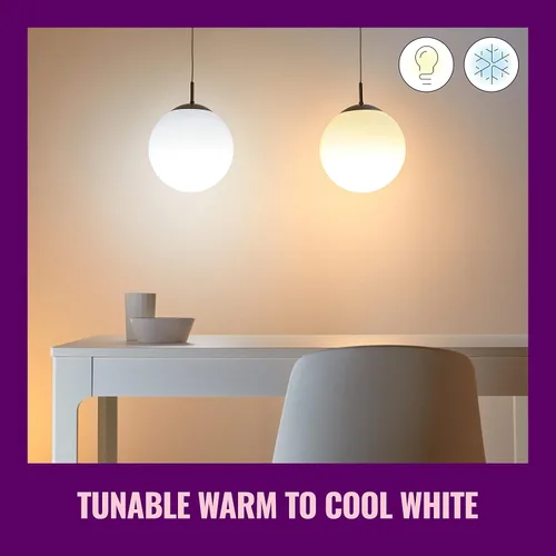 Vista 4 de WiZ - Bombilla inteligente LED transparente de 60 W A19 de filamento blanco sintonizable, paquete de 1, E26, para interiores, se conecta a tu Wi-Fi