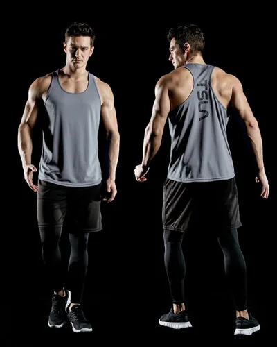 Vista 5 de TSLA - Camisetas deportivas sin mangas para hombre, Dry Fit, con espalda en Y, para entrenamiento, gimnasio o fisicoculturismo, paquete de 3