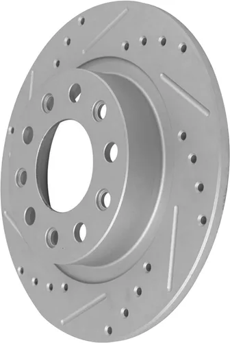 Vista 164 de Detroit Axle - Rotores de freno delanteros perforados y ranurados + repuesto de pinza de freno lateral del conductor para Honda Odyssey Acura MDX
