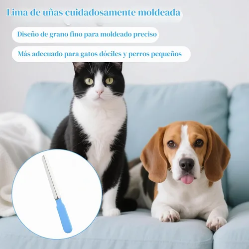 Vista 6 de Juego de limas de uñas para perros pequeños, 3 herramientas profesionales de aseo de uñas, tableros de esmeril de metal, lima de mascotas