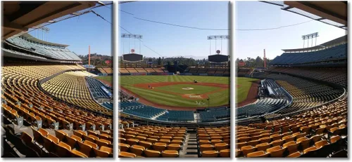 Vista 46 de TUMOVO American Major Baseball - Lienzo decorativo para pared, diseño de estadio de los Bravos, 3 piezas, arte de pared de Filadelfia, cuadros