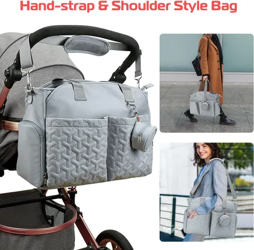 Vista 5 de TeqHome Bolsa de extractor de leche con correa de hombro desmontable que se adapta a la mayoría de extractores de leche como Medela, Spectra S1, S2
