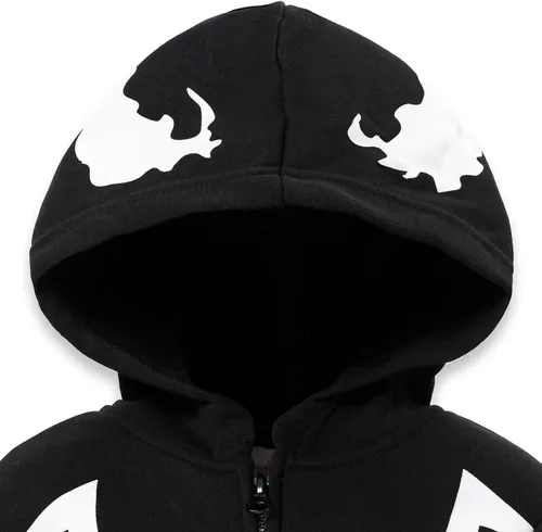 Vista 5 de Marvel Spider-Man Spider-Verse Venom - Sudadera con capucha con cremallera para niños pequeños a niños grandes