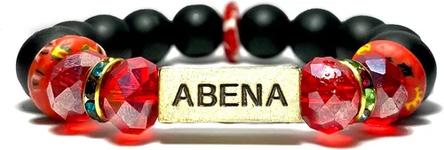 Vista 77 de Pulseras africanas tradicionales con nombre nacido en el día para mujeres de Ghana, materiales naturales, ajuste cómodo y holgado