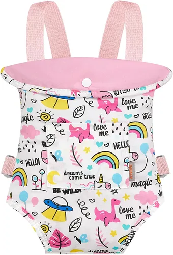 Vista 14 de Portabebés para Muñecas de GAGAKU para Niñas Pequeñas Portabebés para Muñecas Reborn Portador de Muñecas para Bebés Pequeñas Edades 1-3 Años