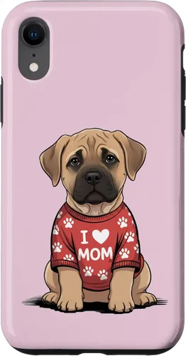 Vista 25 de Womens I Love Mom Bullmastiff Dog Mother's Day Mastiff Mom Case for iPhone 17