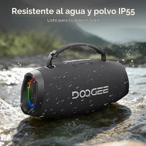 Vista 7 de Wild Boom - Altavoz Bluetooth portátil con luces RGB, color negro
