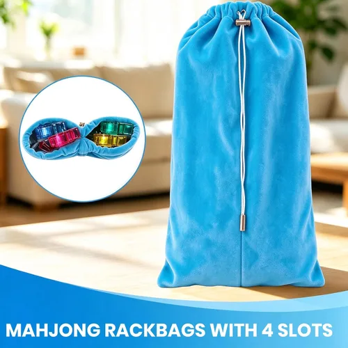 Vista 8 de Mahjong Bolsa de transporte con 4 compartimentos para bastidores y Agua