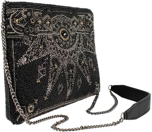 Vista 3 de Mary Frances Bolso bandolera con cuentas Magical Power, color negro, Negro