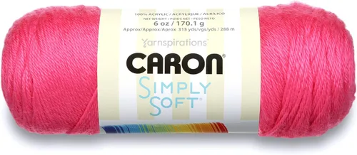 Vista 14 de Caron Simply Soft Party Lana de 3 Onzas, Rojo vivo brillante