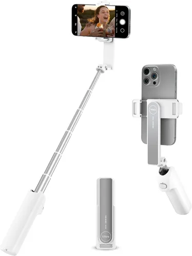 Vista 8 de Viozon Palo selfie inalámbrico de aleación de aluminio, ligero, extensible, de bolsillo, con control remoto, compacto para selfie de viaje Negro